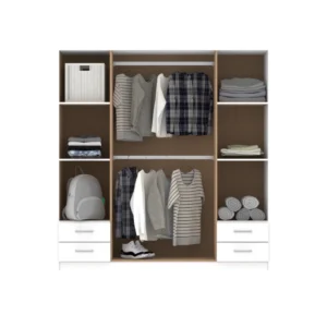 Placard 4 puertas 4 cajones